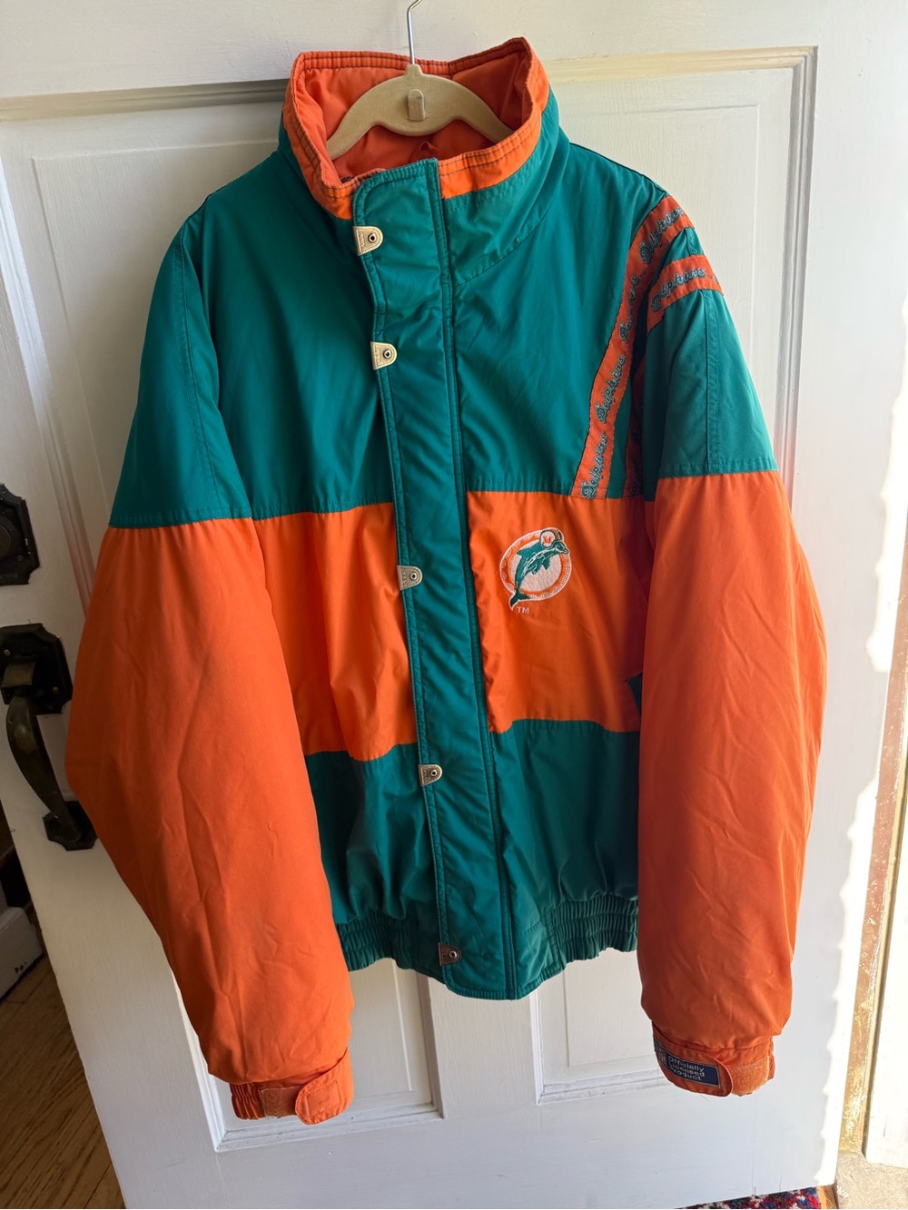 Vintage 90s Miami Dolphins NFL Starter Puffer Jacket